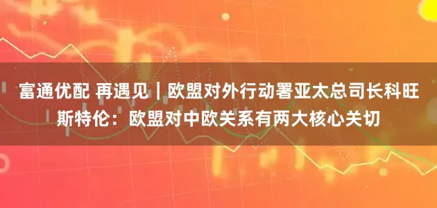 富通优配 再遇见｜欧盟对外行动署亚太总司长科旺斯特伦：欧盟对中欧关系有两大核心关切